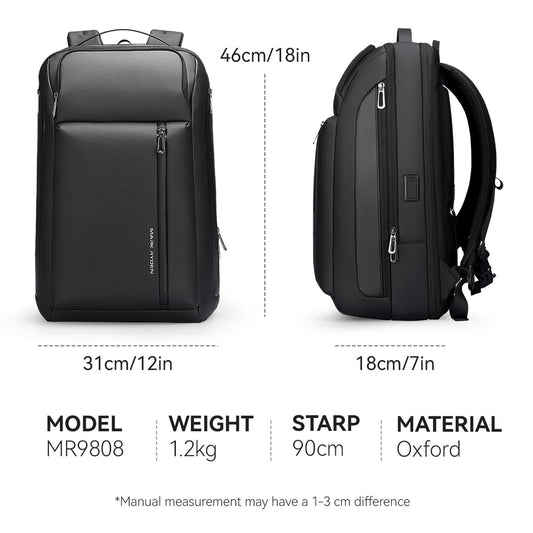MARK RYDEN Reiserucksack 25-35L Laptop Tasche Schwarz