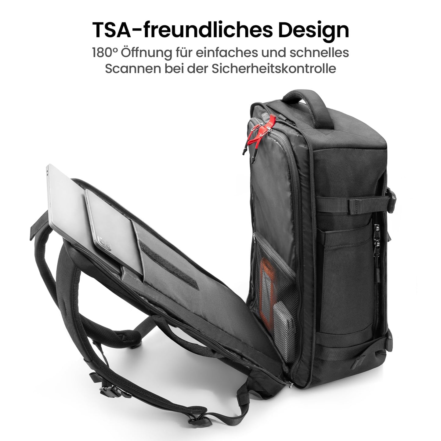 tomtoc Handgepäck Rucksack 40L TSA 15,6-17 Zoll