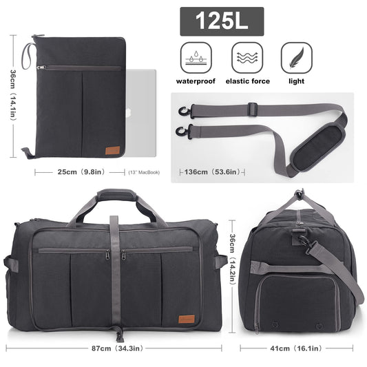 Upeelife Große Reisetasche 125L Herren Damen