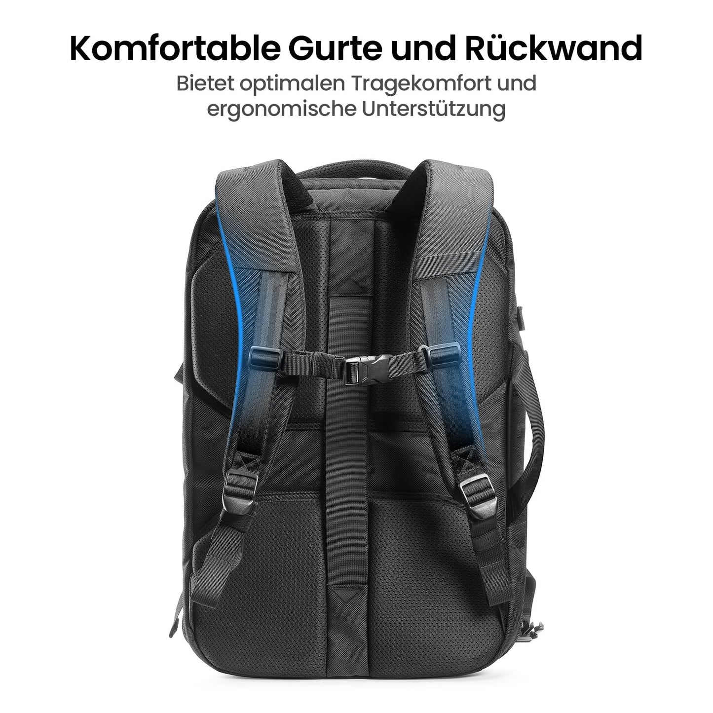 tomtoc Handgepäck Rucksack 40L TSA 15,6-17 Zoll