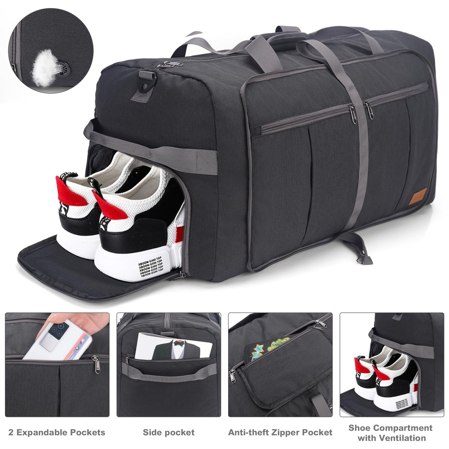 Upeelife Große Reisetasche 125L Herren Damen