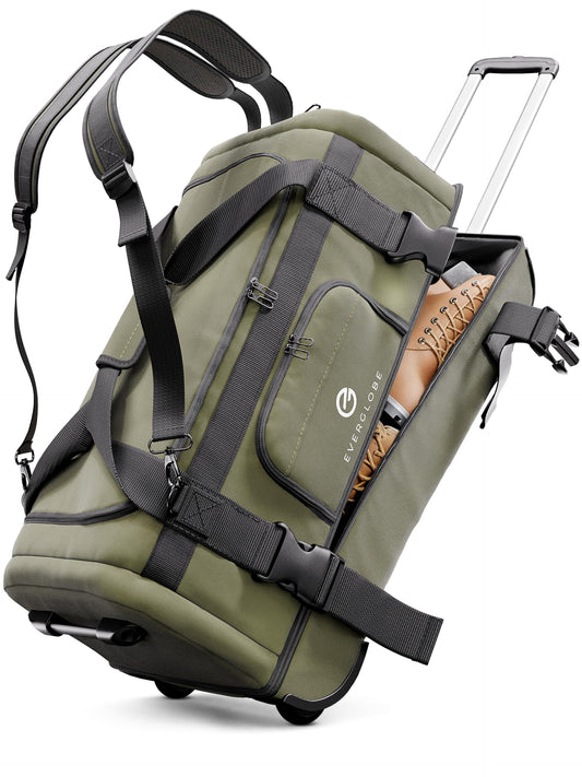 3in1 Reisetasche 120L mit Rollen Khaki Travel Bag