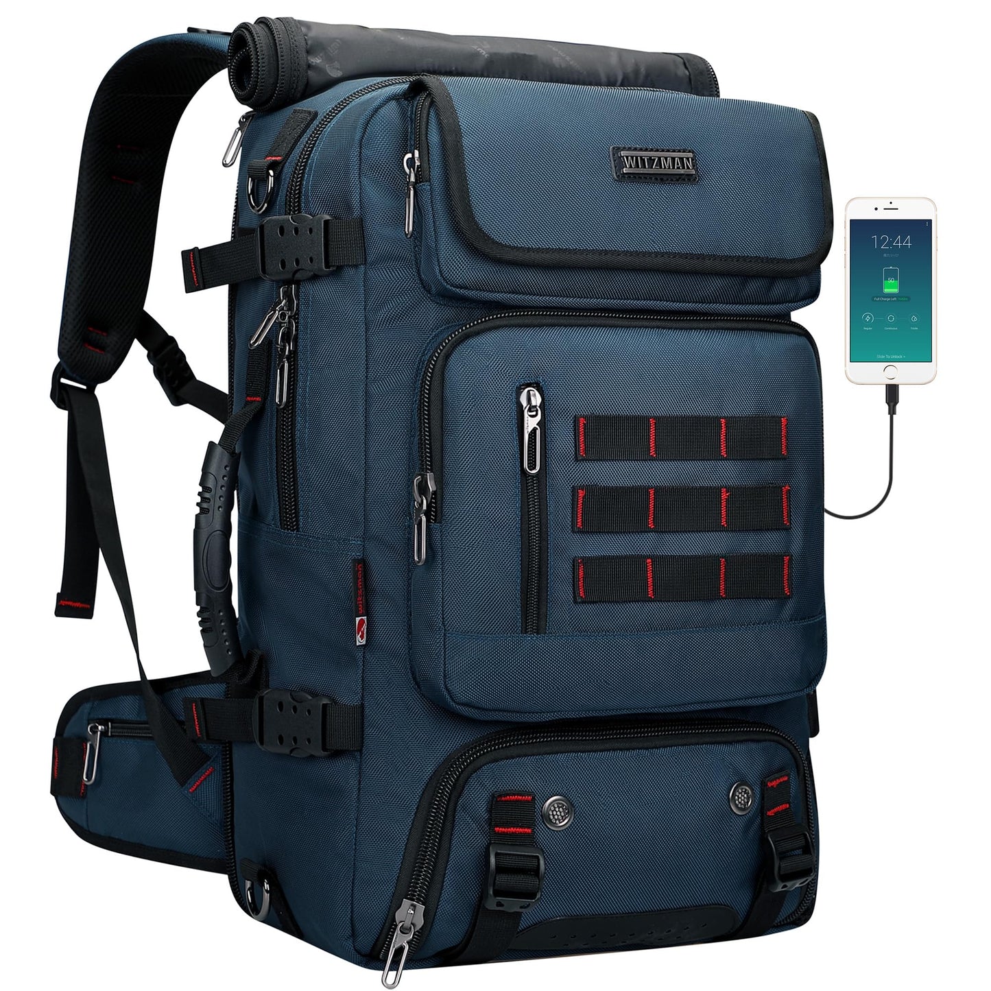 WITZMAN Travel Rucksack 16 Zoll Nylon Blau Herren