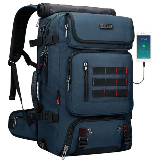 WITZMAN Travel Rucksack 16 Zoll Nylon Blau Herren